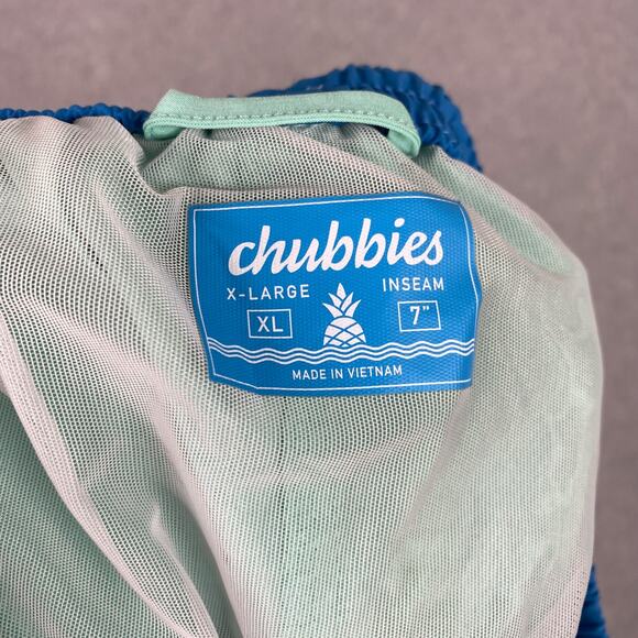 Chubbies Shorts Mens XL Green 7" Stretch Swim Trunk - Picture 9 of 10